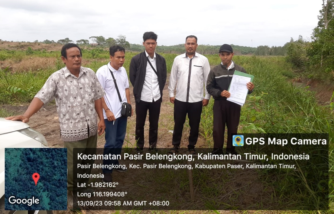 Pemeriksaan Lapangan Tanah An. Daiyah di RT 09 Desa Pasir Belengkong